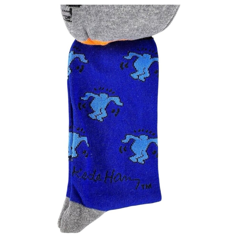 New Keith Haring 3 Pack Crew Socks Size 10-13 Mens Dancers Radiant Baby Stripe - Picture 7 of 9